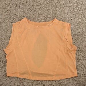 Women's Sleeveless Orange Athletic Top